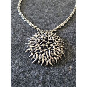 Vintage RARE Signed Tortolani Tribal Pendant and Necklace